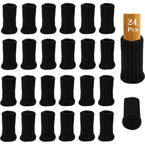 Lot de 24 chaussettes en feutre pour meubles : protège-chaises, protège-tables, protège-pieds de chaises, coussins de protection pour les sols - Avo (1/5)