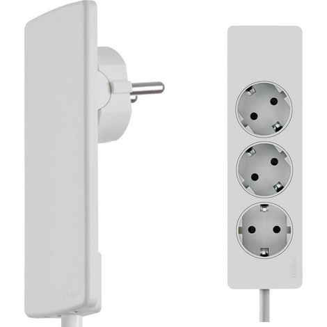 EVOline 151000156300 Multipresa 3 scomparti Bianco Schuko 1 pz.