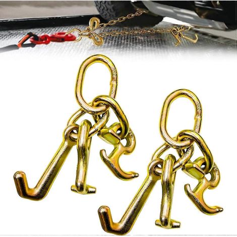Crochets de remorquage groupés 5400 lb, crochet d'arrimage 5/16 po, crochet d'attelage G70, crochets en J pour remorquage lourd, accessoires camions (1/5)