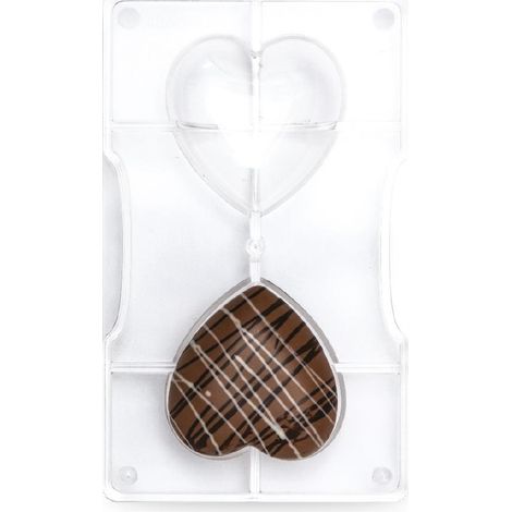 Mittelgroße Herz-Pralinenform (2 Stück) aus Polycarbonat - Decora (1/2)