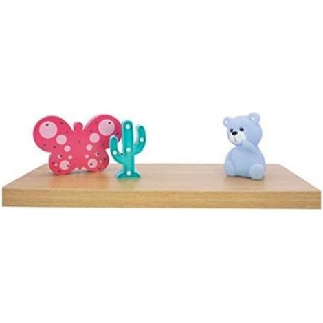 Étagère Flottante avec Panneau Creux de 3,8 cm d'épaisseur Finition chêne pour Chambre à Coucher, Cuisine, Bureau 60 cm x 23 cm, 60 cm x 23 cm x 3,8 cm