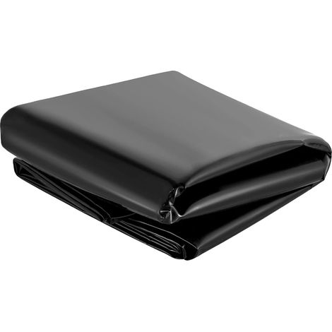 Bâche de bassin, épaisseur de 20 mil, matériau LLDPE durable, noir, 15x20 FT (1/2)