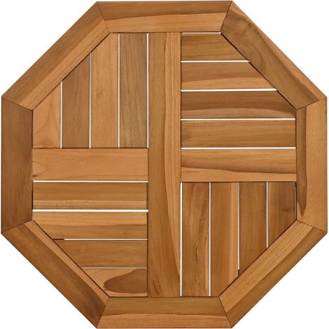 Dessus de table 50x50x2,5 octogonal bois de teck massif (1/5)