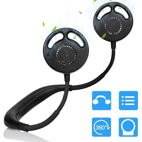 Ventilateur portable, ventilateur USB silencieux, ventilateur mains libres sans pales, ventilateur de cou pliable le camping en plein air (1/5)