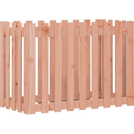 Jardinière bac lit surélevé plantes fleurs terrasse jardin de jardin design de clôture bois douglas massif marron