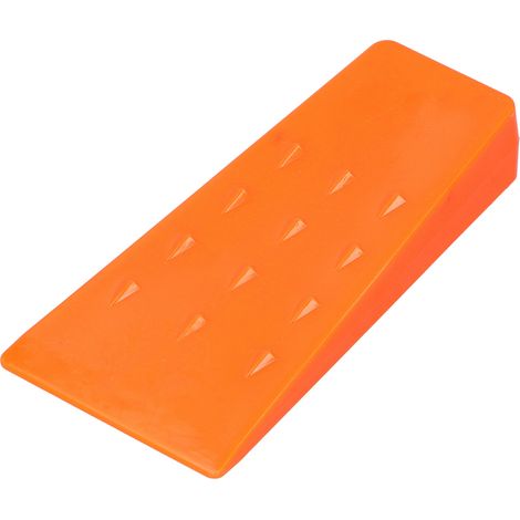 Coin de coupe orange professionnel 14cm pour abattage d'arbre, accessoire de bûcheronnage en bois, cale de tronçonnage robuste (1/5)