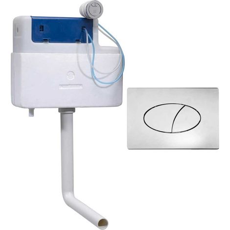 Roper Rhodes Torrent Concealed Dual Flush WC Toilet Cistern + Ellipse Chrome (1/4)