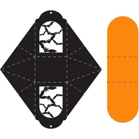 Stanzformen für Fledermaus-Geschenkboxen, handgefertigte Schablonenform, Prägemuster