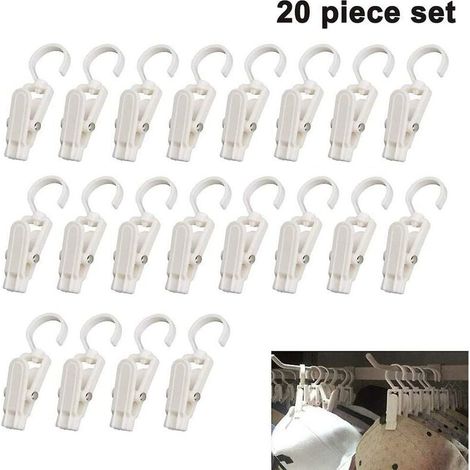 20 pieces bathroom hooks, sturdy plastic coat hooks MUMU (1/4)