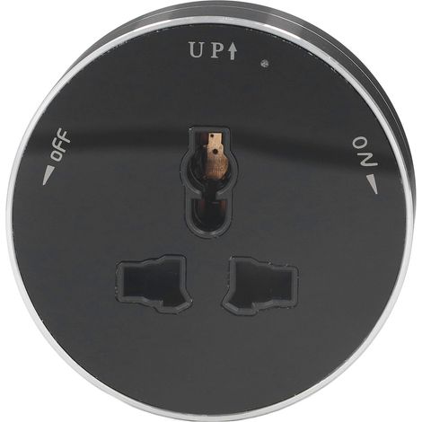 Prise sur rail amovible sans fil étanche ronde moderne adaptateur prise électrique LED 250V 13A PC (1/5)
