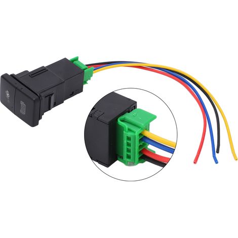 Interrupteur anti-brouillard filaire à trou réservé stable resiste chaleur finition polie double appui pour tout véhicule IP66 12V 40A ABS (1/5)