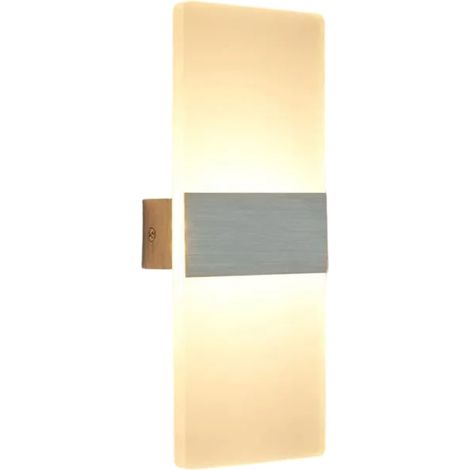 Applique Murale - LED 12 W - Blanc Chaud 3000 K - Pour Intérieur Salon Chambre Couloir Salle À Manger - 1 Pièce (1/5)