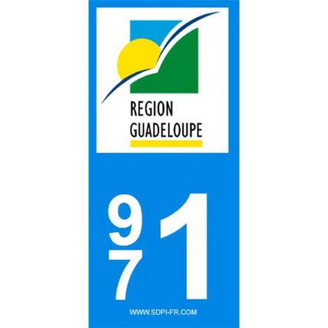 ADHESIFS REGION DEPARTEMENT 971 GUADELOUPE X2