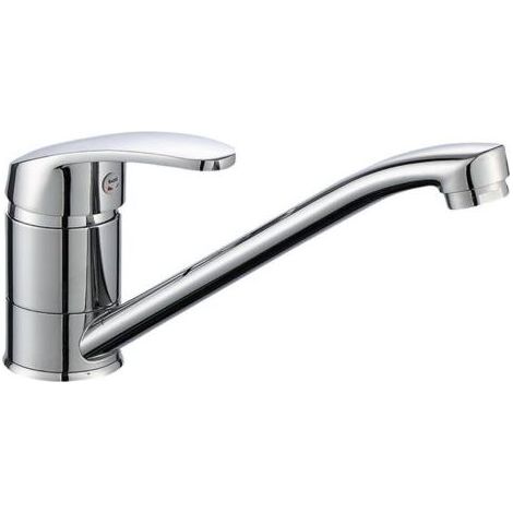 Pair Robinet mitigeur d'évier de cuisine – Robinet de caravane basse pression avec bec pivotant à 360°, design monobloc à levier unique pour cuisine, bar et utilitaire-Robinet à eau froide uniquement (1/4)
