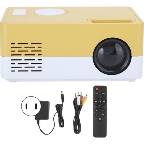 Projecteur LED Mini 1080p Haute Définition Home Cinéma Jaune Blanc 100-240V Prise US (1/5)