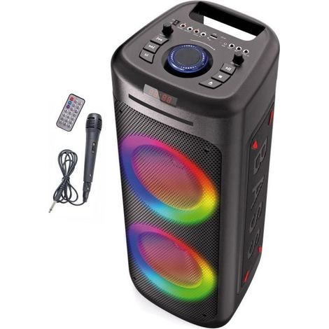 Cassa bluetooth karaoke - INOVALLEY - MS06CD - 1000W - Bluetooth 5.0 - Lettore CD - RGB - Radio FM - USB 2.0 - micro SD - Karaoke (1/4)