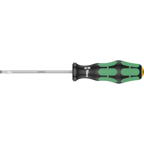 335 Tournevis pour vis à fente, 0.4 x 2.5 x 75 mm, Noir/vert (1/5)