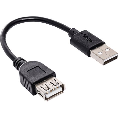 Akyga USB-Kabel   USB-A Stecker, USB-A Buchse 0.15 m Schwarz  AK-USB-23 (1/2)