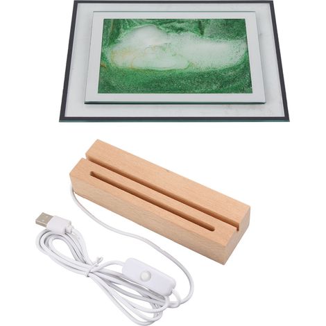 Sablier lumineux LED USB vert, décoration innovante mobile pour bureau salon chambre, veilleuse de chevet (1/5)