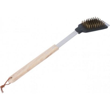 Cepillo de limpieza barbacoa bbq-collection grill brush and scraper madera acero 44 cm