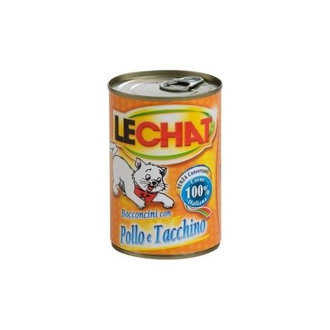 Monge LeChat Cat Bocconcini con Pollo e Tacchino - Lattina 720 Gr -
