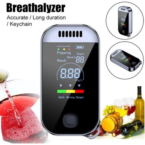 Ethylotest electronique-Haute Sensibilite, Professionnel Testeur d'alcool avec Affichage LCD Numérique (1/4)