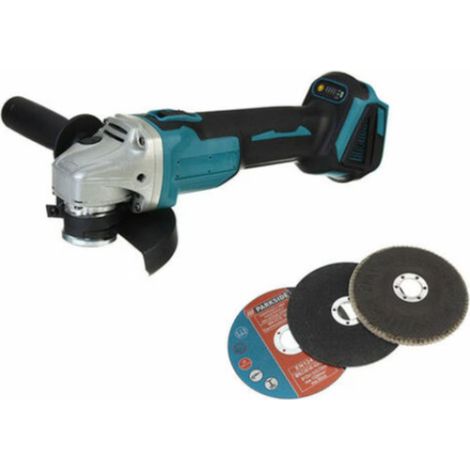 Meuleuse d'angle sans fil – 4 vitesses, 860W, bleue – Diamètre 125 mm – Performante (1/3)