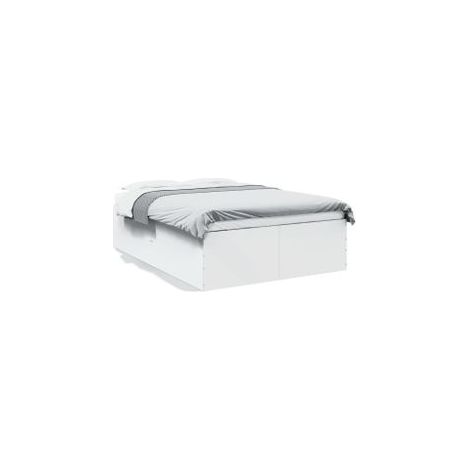 Cadre de lit Blanc 120x190 bois d'ingénierie (1/5)