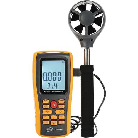 Anémomètre numérique LCD GM8902+ - Anémomètre à débit d'air (1/4)
