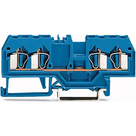 Connecteur de barre omnibus à 4 fils 2,5 mm² bleu euro 280-834