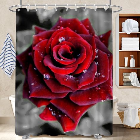 Voile de douche fluide en polyester 180x180 séchage rapide cache baignoire pour rafraîchir sa salle de bain (1/5)