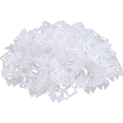 200 Clips de Nivellement pour Carrelage – Système de Nivellement de Tuiles 1 mm – Écarteurs pour Pose de Carrelage Mur et Sol, Compatible Carreaux 3 à 12 mm, Outil de Pose (1/5)