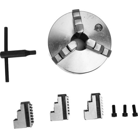 Kit de remplacement d'accessoires pour mandrin de tour autocentrant à trois mors métalliques (clé incluse) K11-160