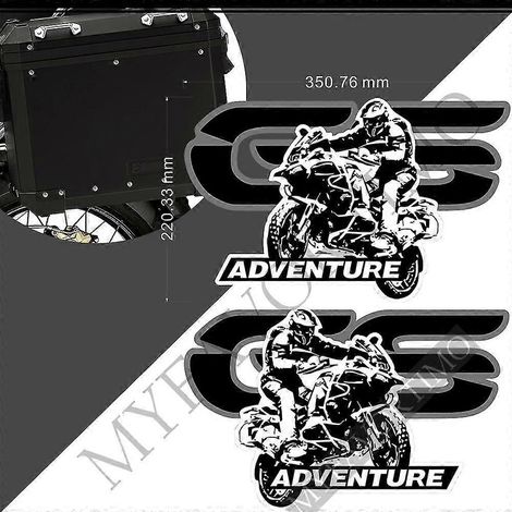 Autocollants pour BMW R1200GS, F850GS, F800GS, R1250GS, F750GS, G310GS, R1150GS, GSA, HP, valises de coffre, bagages, valises en aluminium, Adventure - GS Stickers8 (1/5)