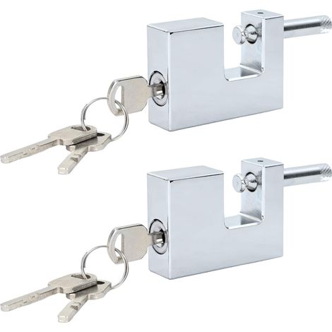 vidaXL  Padlock  2 pcs Silver Steel