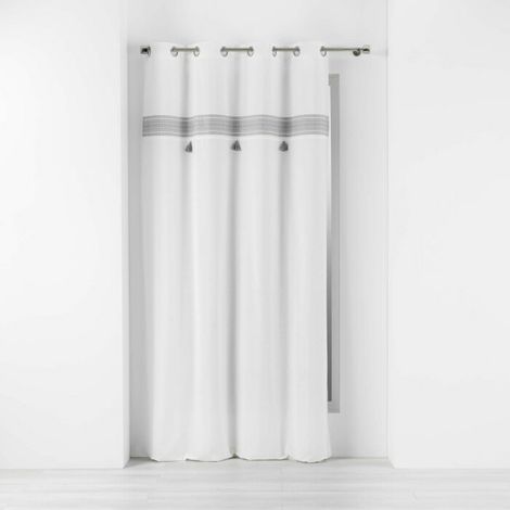 Rideau à œillets Amaya gris 140x240 cm