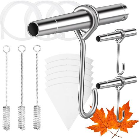 Ahornsirup-Gewindeschneider-Set, lebensmittelechter Edelstahl, PFOA-frei, inklusive 3 Ahornsirup-Wasserhähne, 3 Röhren, 3 Bürste und 20 Filter, (1/5)