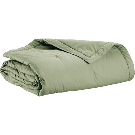 VIVARAISE - Jeté de lit Vivaraise Tika - 260 x 260 cm, Coton - Thym