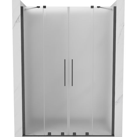 Mexen Velar Duo porte doccia scorrevoli 140 cm, brina, grigio canna di fucile spazzolato - 871-140-000-32-66 (1/5)