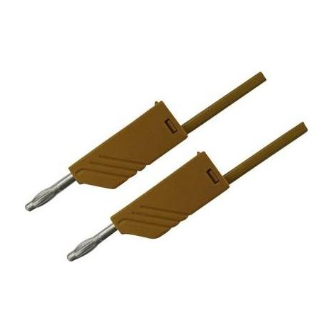 Hirschmann Test & Measurement MLN 100/2,5 BR Cavo di misura Spina a banana 4 mm Spina a banana 4 mm 1.00 m Marrone 1 pz
