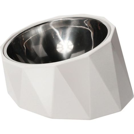 Gamelle inclinée 15° pour chien et chat, blanche, petit format (16/box). (1/5)