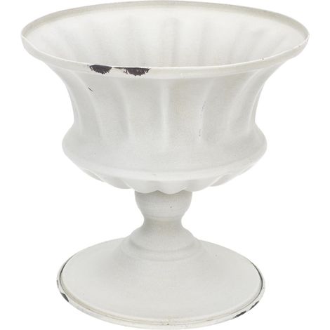 Blumentopf im Vintage Stil weiße dekorative Urne mit