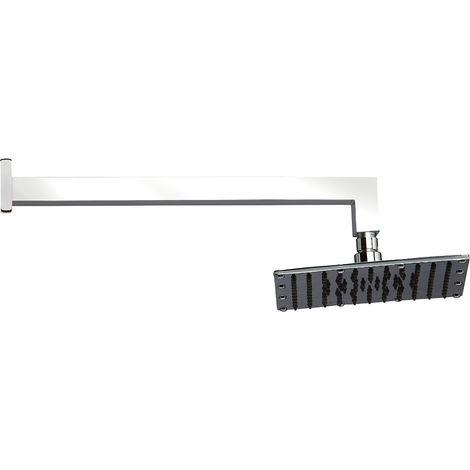 Completo braccio doccia ottone con soffione piatto quadro (1/3)