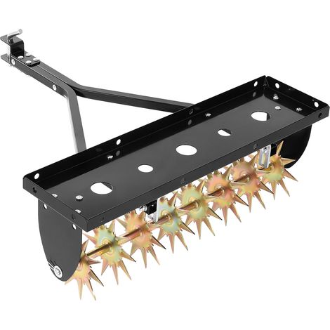 Mophorn Aérateur de Gazon Tracté 81 cm avec Pointes pour Tracteur Tondeuse, Outil d'Entretien pour Pelouse et Jardin, en Acier, Résistant à la Corrosion, Plateau de Lestage avec Bords Repliés (1/5)