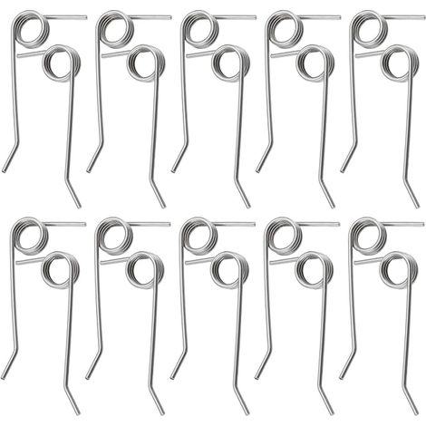 10 Pairs Stainless Steel Solid Springs for Electric Scarifier Compatible with VS 302 E VA 303 E 10x Right Spring 10x Left Spring (1/4)