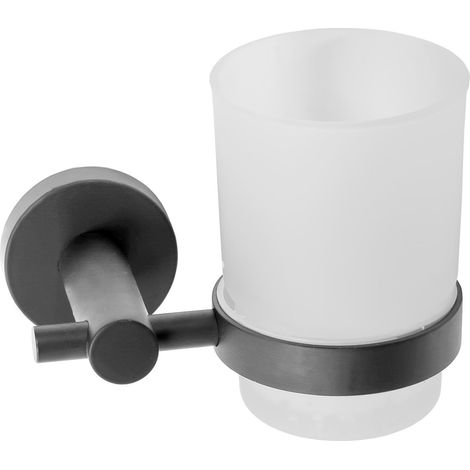 TAZZA PORTA SPAZZOLINI GUN BLACK 322233A
