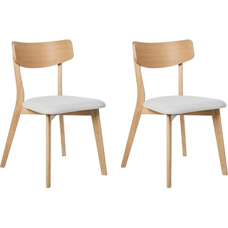 Esszimmerstuhl 2er Set HOPE Holz Hellgrau
