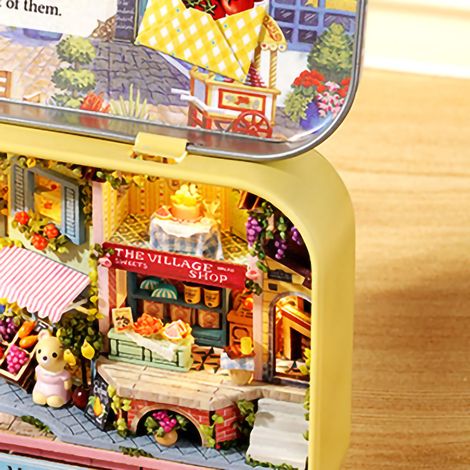 Einfach aufzubauendes Miniaturtheater, charmantes Aussehen, dekorativ, ideales Geschenk, Modell Q-008 (1/5)