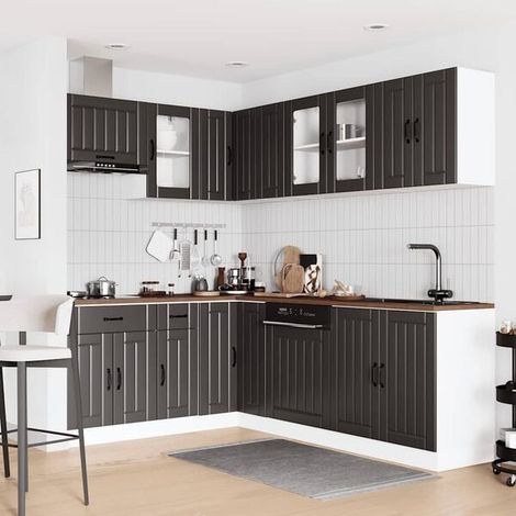 Ensemble de Meubles de Cuisine Lucca en Bois d'Ingénierie, 11 Pièces - Armoires de Cuisine Modernes et Durables pour Rénovation Complète (1/5)