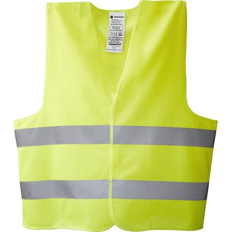 TOOLCRAFT TO-6542478 Gilet de sécurité jaune néon taille universelle Taille du vêtement: Unisize EN ISO 20471:2013 (1/3)